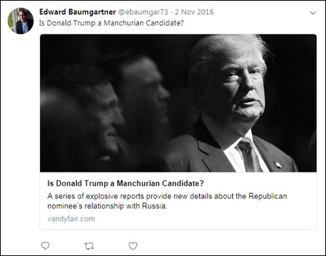 Baumgartner Trump as a double agent