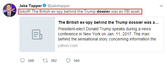 Jake Tapper Dossier Twitter