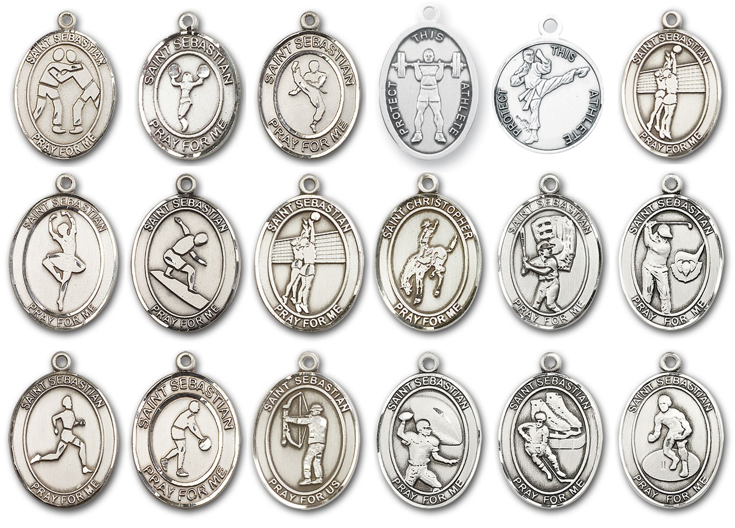 St. Sebastian Sterling Silver Medals