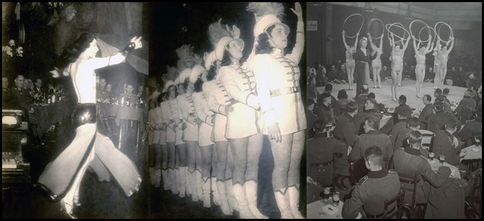 German soldiers attend a nightclub cabaret