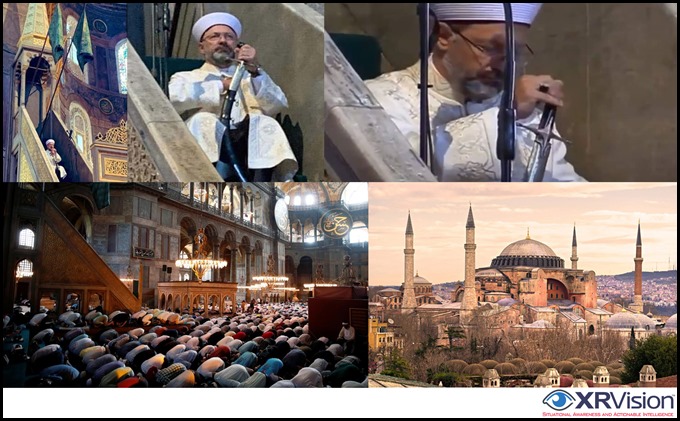 Hagia Sophia turned into a mosque